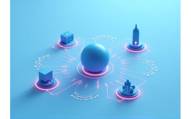 Simplifiziertes Diagramm, das die nahtlose Integration der AlpenLern-Plattform in verschiedene Unternehmens-IT-Systeme wie HR-Software und SSO-Dienste darstellt.